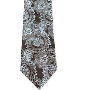 Hart Schaffner Marx | Men’s Brown & Blue Dress Tie | 3" Wide | 0439
